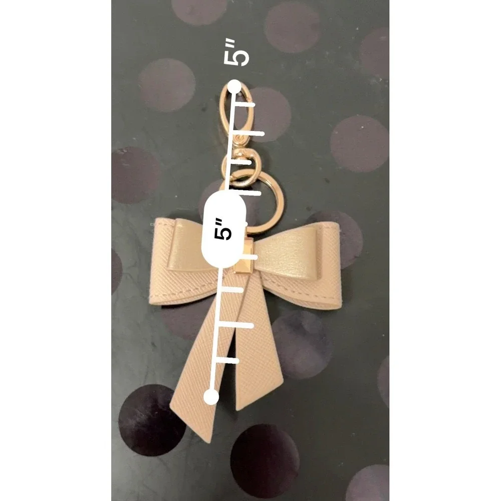 Bow Keychain Bag‎ Charm Blush Pink Gold
